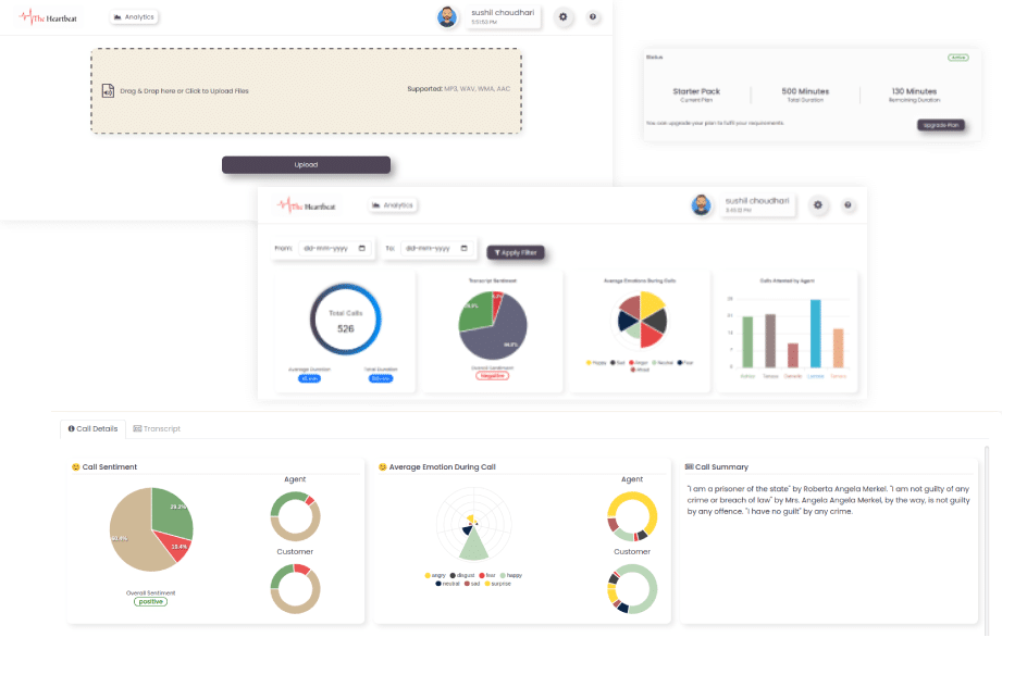How Heartbeat works — product screenshots